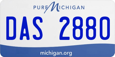 MI license plate DAS2880