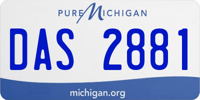 MI license plate DAS2881