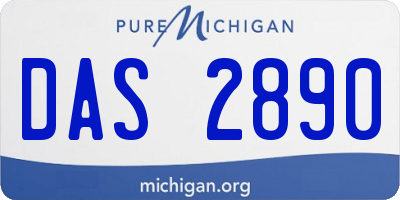 MI license plate DAS2890