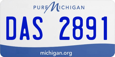 MI license plate DAS2891