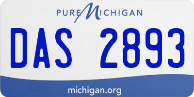 MI license plate DAS2893