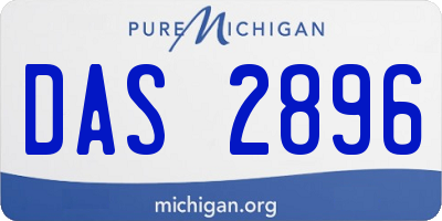 MI license plate DAS2896