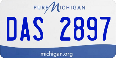 MI license plate DAS2897