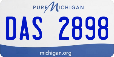 MI license plate DAS2898