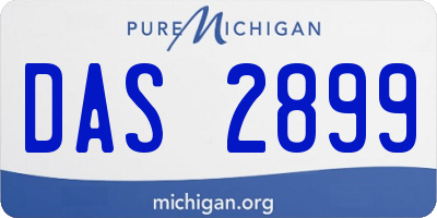 MI license plate DAS2899