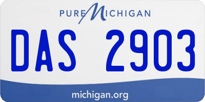 MI license plate DAS2903