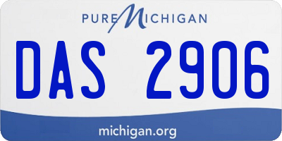 MI license plate DAS2906