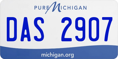 MI license plate DAS2907