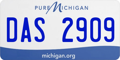 MI license plate DAS2909