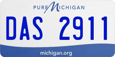 MI license plate DAS2911