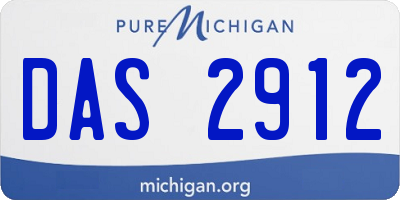MI license plate DAS2912