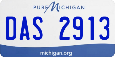 MI license plate DAS2913