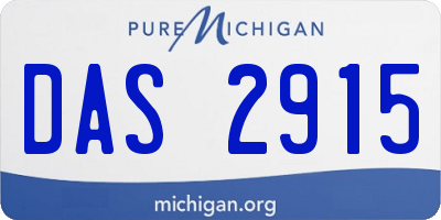 MI license plate DAS2915