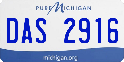 MI license plate DAS2916