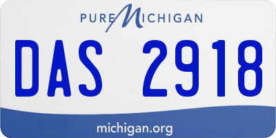 MI license plate DAS2918