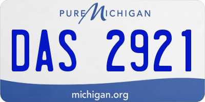 MI license plate DAS2921