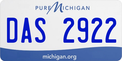 MI license plate DAS2922