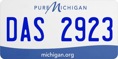 MI license plate DAS2923