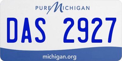 MI license plate DAS2927