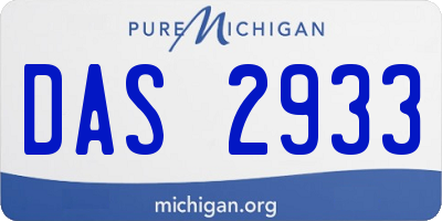 MI license plate DAS2933
