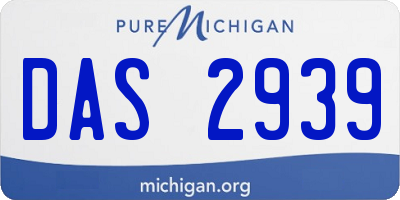 MI license plate DAS2939