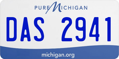 MI license plate DAS2941