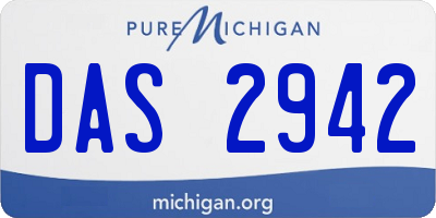 MI license plate DAS2942