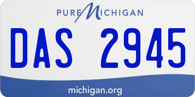 MI license plate DAS2945