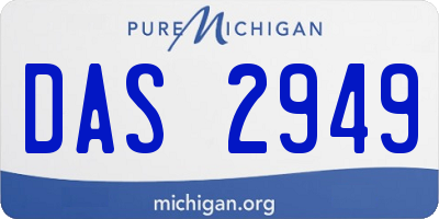 MI license plate DAS2949