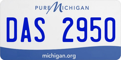 MI license plate DAS2950