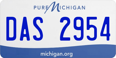 MI license plate DAS2954