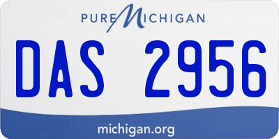 MI license plate DAS2956