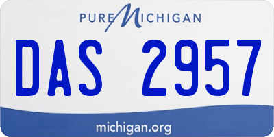 MI license plate DAS2957