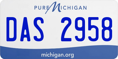 MI license plate DAS2958