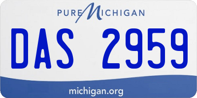MI license plate DAS2959