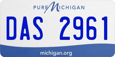 MI license plate DAS2961