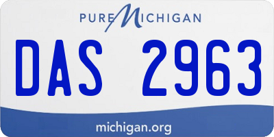 MI license plate DAS2963