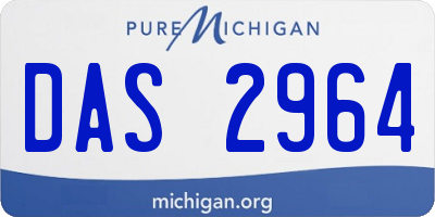 MI license plate DAS2964