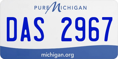 MI license plate DAS2967