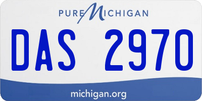 MI license plate DAS2970