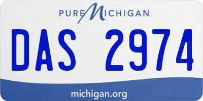 MI license plate DAS2974