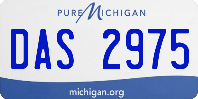 MI license plate DAS2975
