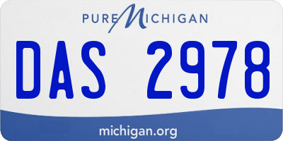 MI license plate DAS2978