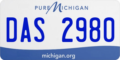 MI license plate DAS2980
