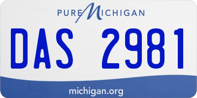 MI license plate DAS2981