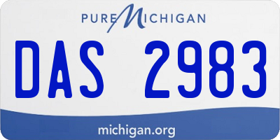 MI license plate DAS2983