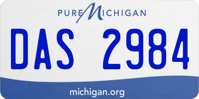 MI license plate DAS2984