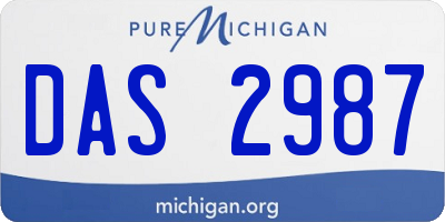 MI license plate DAS2987