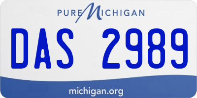 MI license plate DAS2989