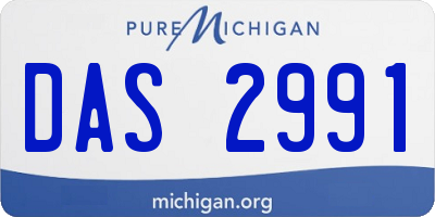 MI license plate DAS2991